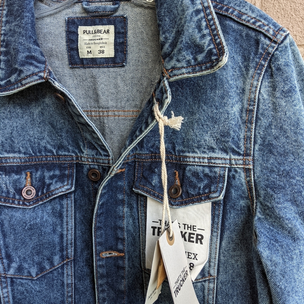 NEW Pull & Bear Denim Jean Jacket - Picture 2 of 5